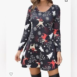 Aphratti NWT Long Sleeve Christmas Party Swing Tunic Dress XXL